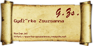 Györke Zsuzsanna névjegykártya